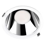 Ledvance Downlight LED Comfort UGR19 Aluminium 42W/36W/30W 5000lm/4200lm/3600lm 100D - 930-940 CCT | Ritaglio 250mm - IP44 - Miglior Resa Cromatica