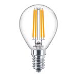 Philips Corepro LED Lustre E14 Sferica Filamento Chiara 6.5W 806lm - 827 Bianco Molto Caldo | Sostitutiva 60W