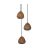 Ledvance Decor Carta Drop Intonaco/Acciaio Luce Pendente Beige | Adatto per 3X E27