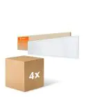 Confezione Multipack 4x Ledvance Pannello A LED Compact Aluminium Bianca 33W 3630lm - 840 Bianco Freddo | 120x30cm - UGR < 19