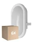 Confezione Multipack 6x Ledvance Bulkhead LED Bianca 11W 800lm - 840 Bianco Freddo